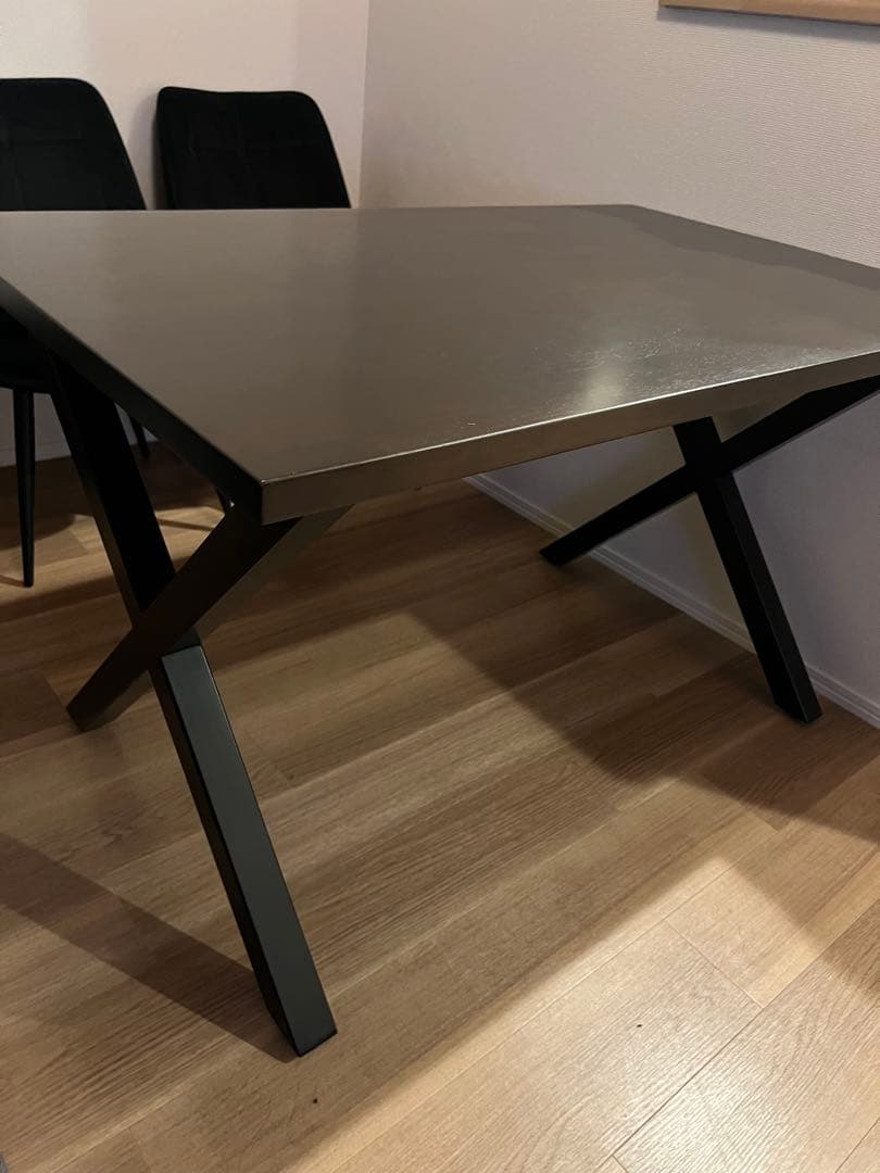 kanademono ダイニングテーブル ブラックブラウン