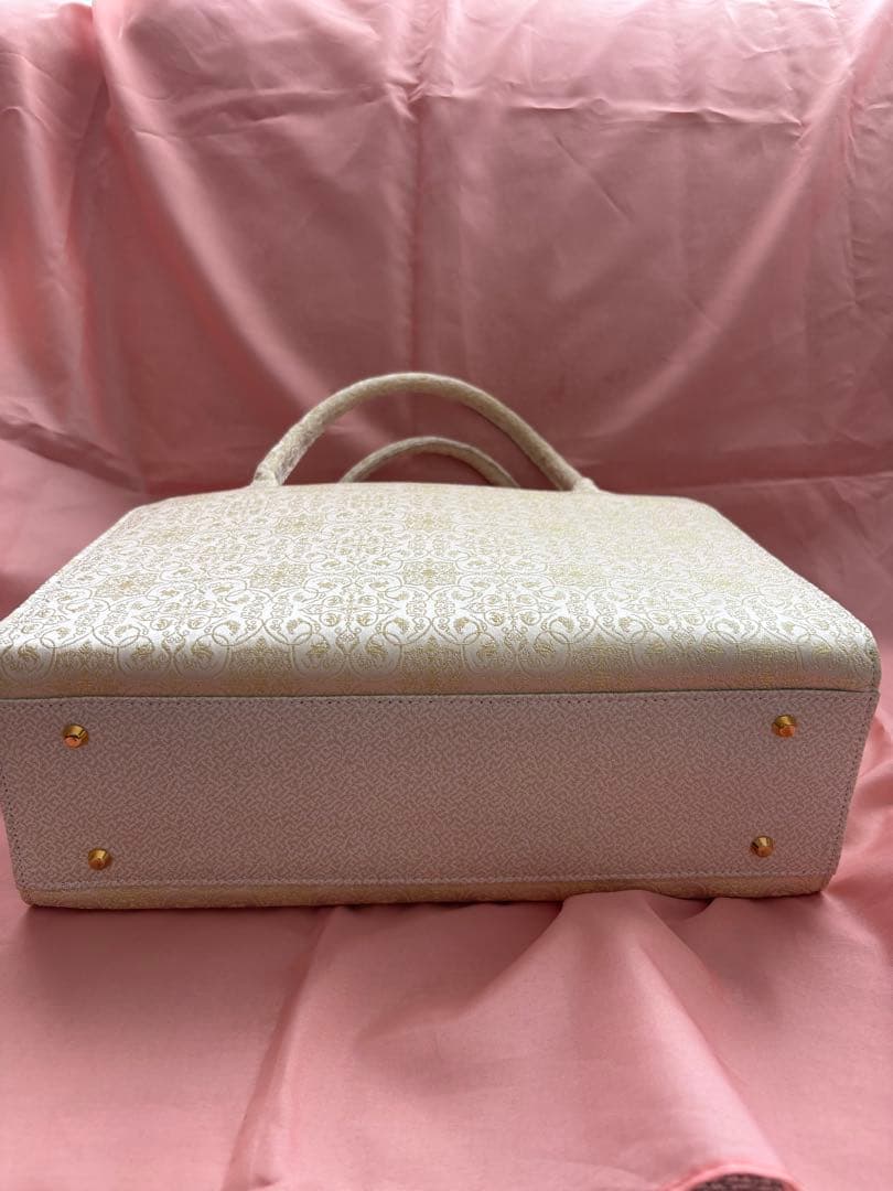 和装バッグ　利休バッグ　龍村　葡萄唐草文錦