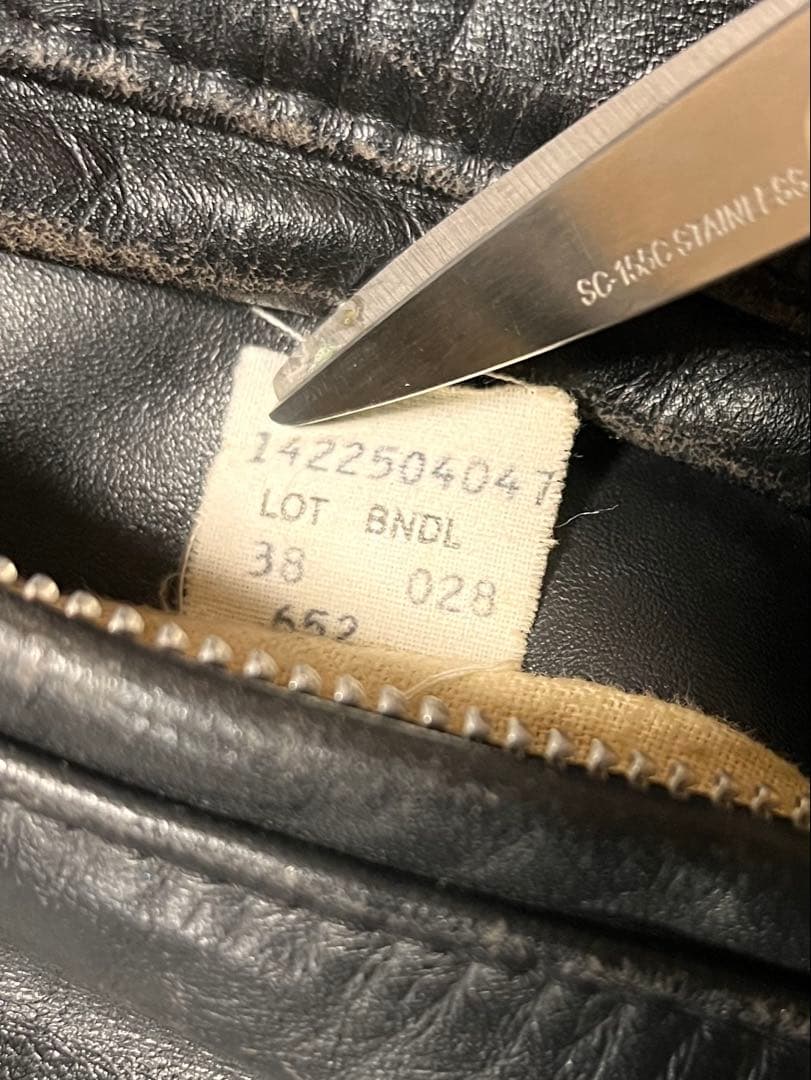 バ*サ様 ショット　ボア　ライナー付き　652 襟付　シングル　ライダース　アメ