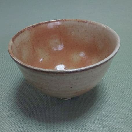 A 71 茶道 茶碗 清水焼・粉引立鶴 ( 新品未使用品 )