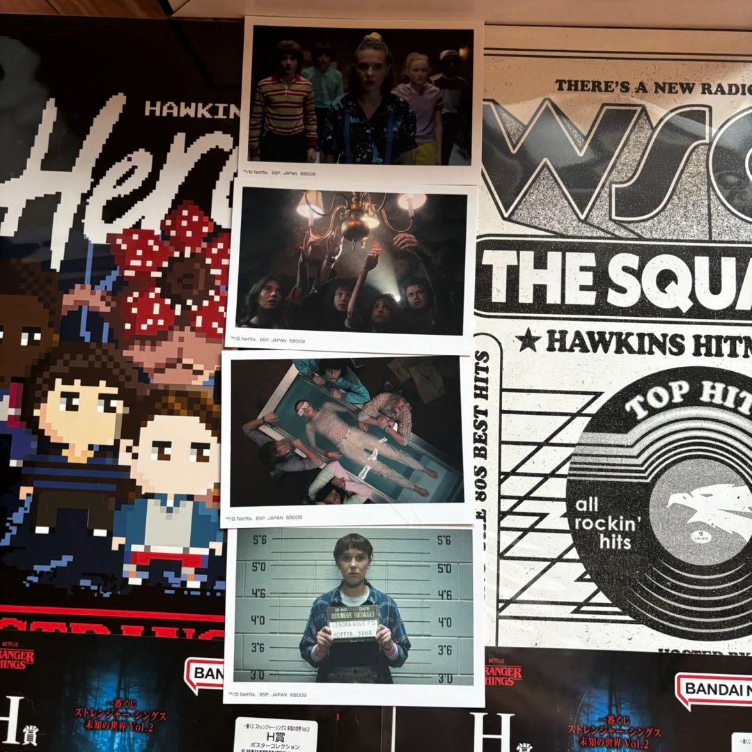 一番くじ ストレンジャーシングス セット A賞 F H G ブロマイド ポスター