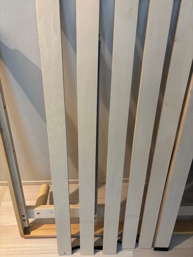 ナチュラルパイン材 脚付きマットレス セミダブル