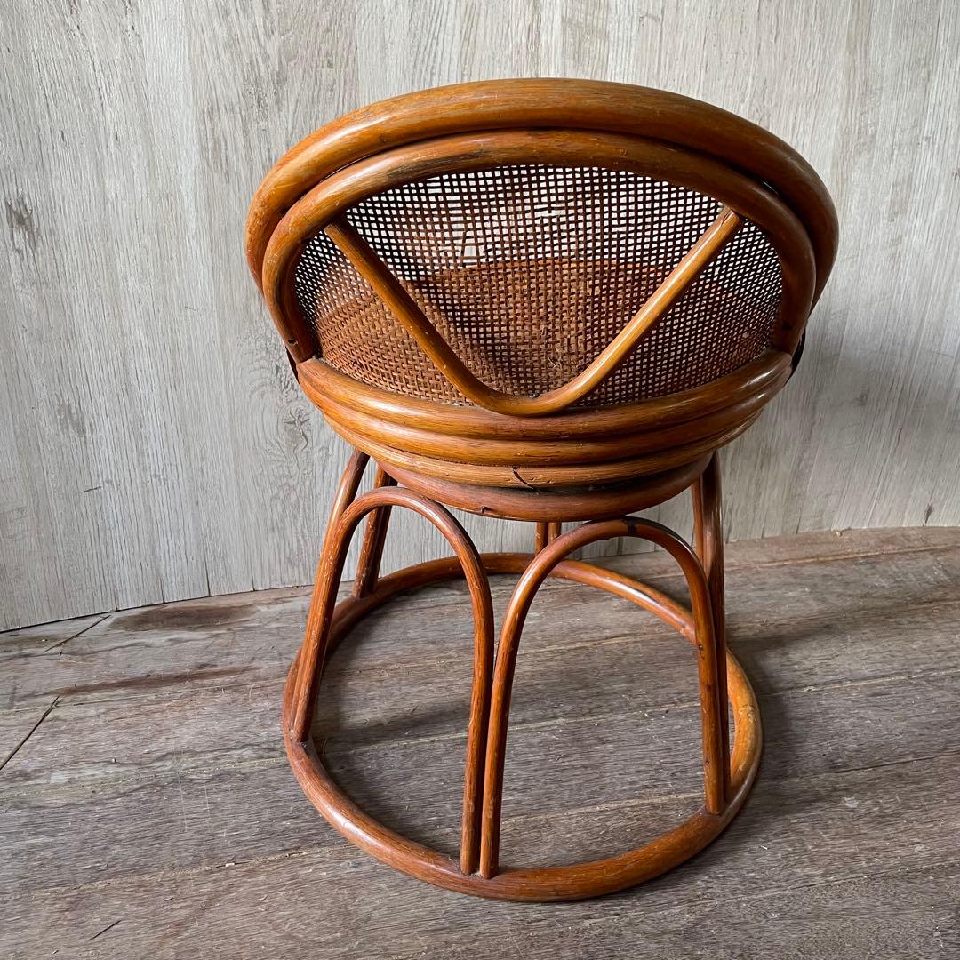 ラタン化粧台 ビンテージ アンティーク家具 ラタン家具 籐 鏡台 昭和レトロ