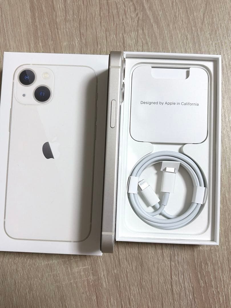 【付属品+ケース付】iPhone13mini 128GB 白 初期化済