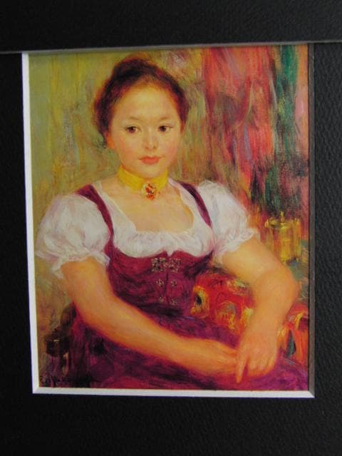 中山忠彦、『花の首飾り』、希少な画集より、新品高級額