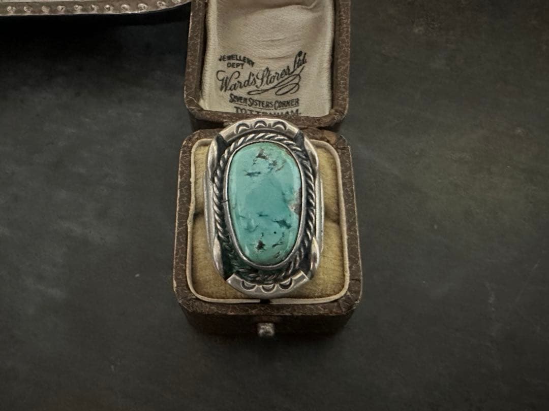 激希少　ヴィンテージ　リング　ターコイズ　アンティーク　インディアン　アメリカ