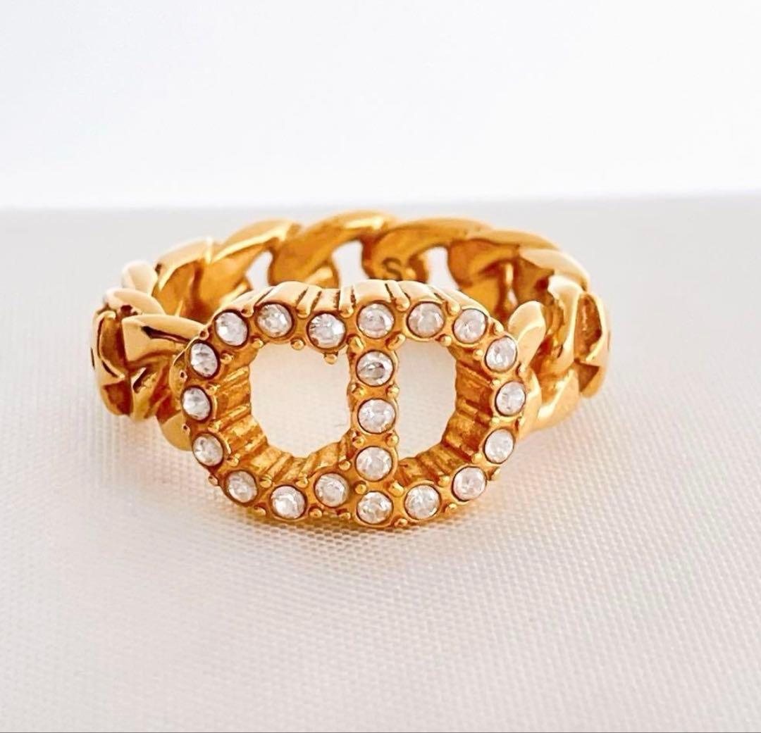 ディオール dior CD リング 指輪 ゴールド レディース S