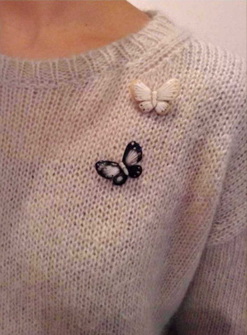 Lisette リゼッタ　ブローシュ・パピヨン　2個セット