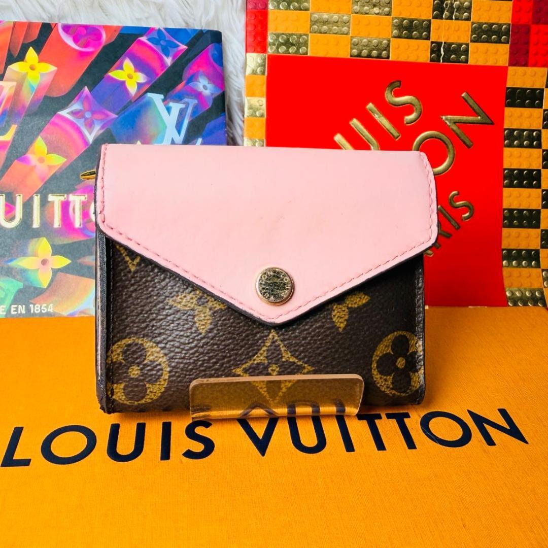 ルイヴィトン モノグラム ポルトフォイユ ゾエ ローズバレリーヌ 三つ折り財布