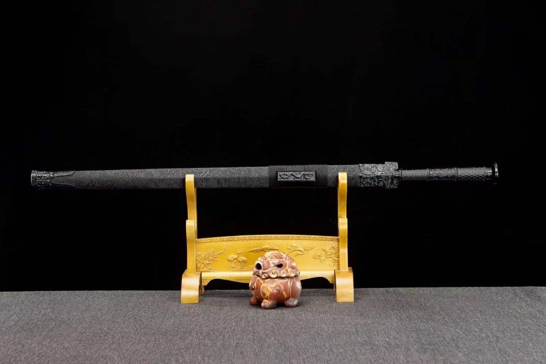 倚天剣-高性能マンガン鋼（黒化技術） 古兵器 武具　刀装具　模造刀 居合刀