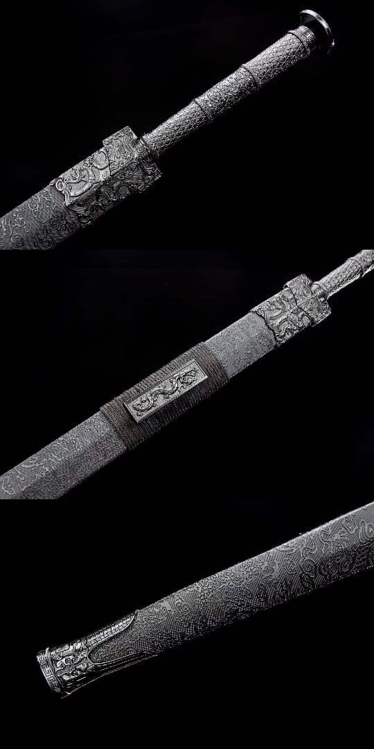 倚天剣-高性能マンガン鋼（黒化技術） 古兵器 武具　刀装具　模造刀 居合刀