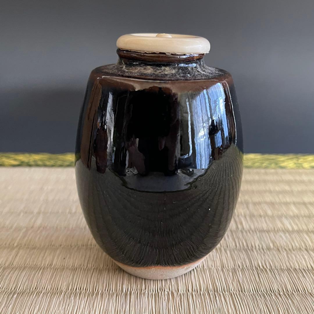 京焼 桶谷定一 肩衝 茶入 茶道具 骨董品 299
