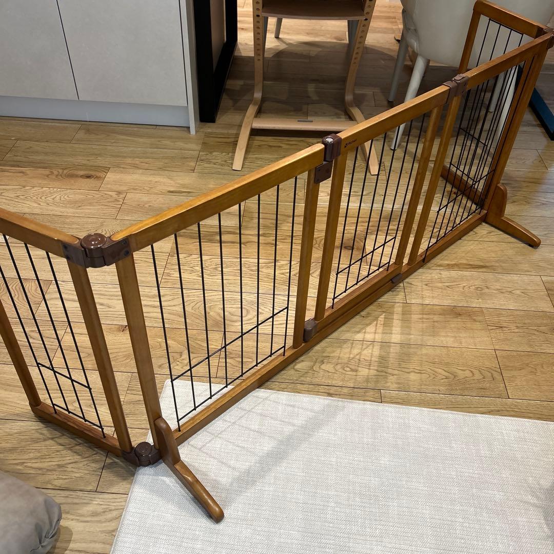 ペット用木製おくだけドア付ゲートL