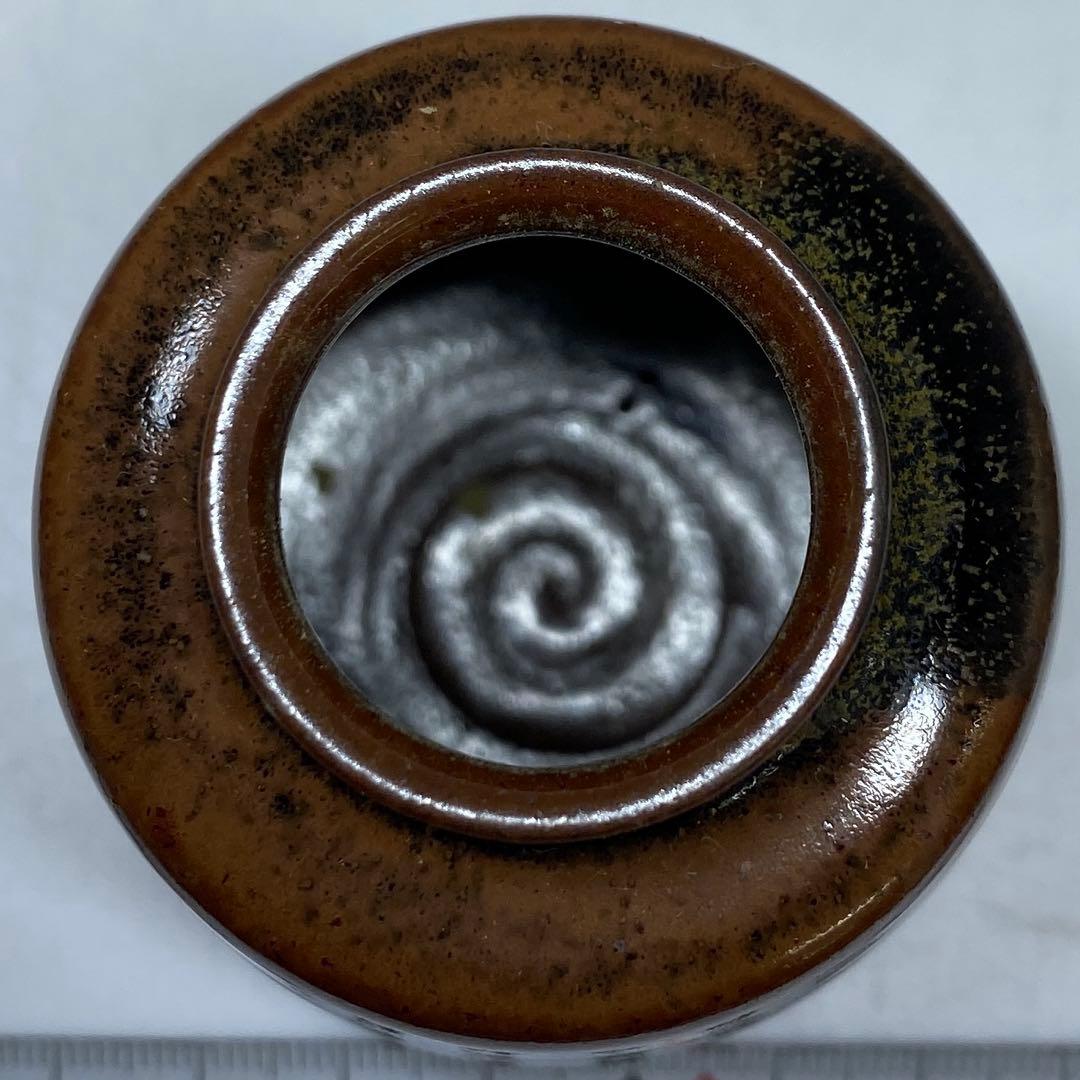 ☆茶3平安　笹田仁史　廣澤写茶入　共箱　高さ約8cm 東N7-1025②