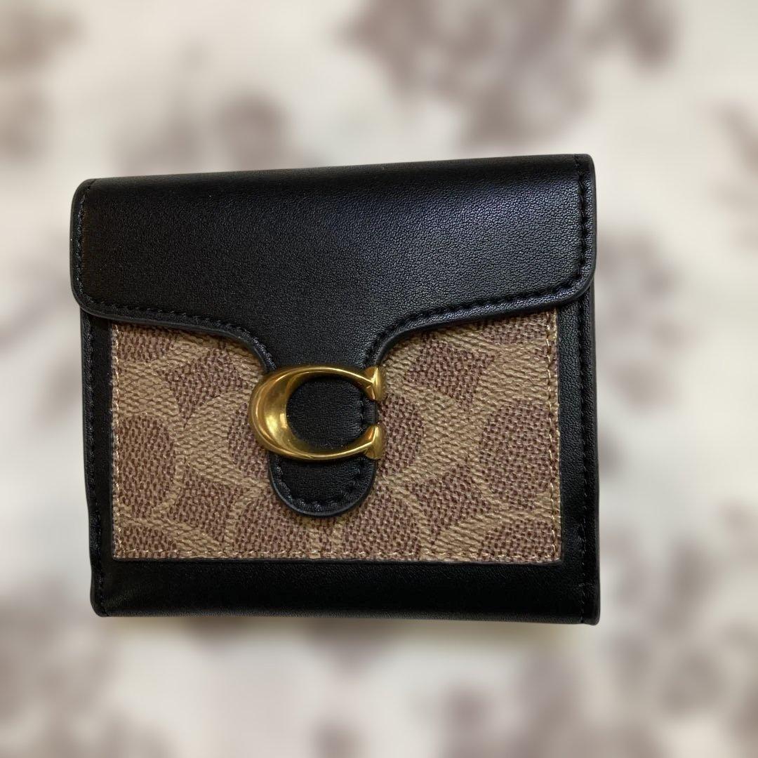 COCO.COACH 二つ折り財布 黒 ブラウン