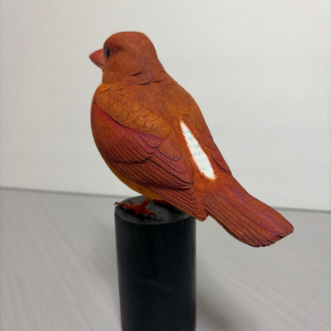 アカショウビン　バードカービング　野鳥彫刻　木彫りの野鳥　リアル野鳥