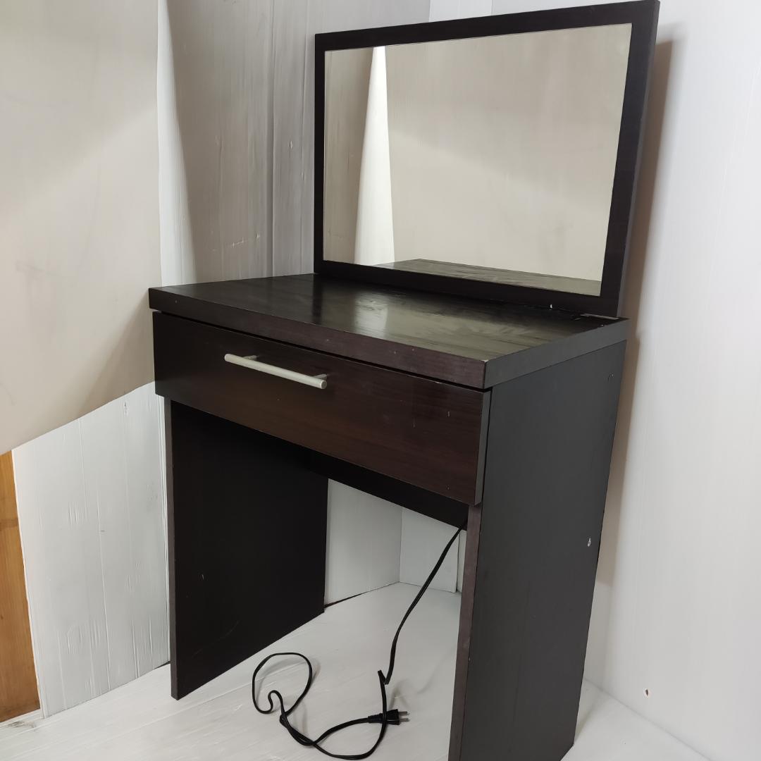 ニトリ　一面鏡ドレッサー　５９×３９×１１３　ブラウン　レトロ