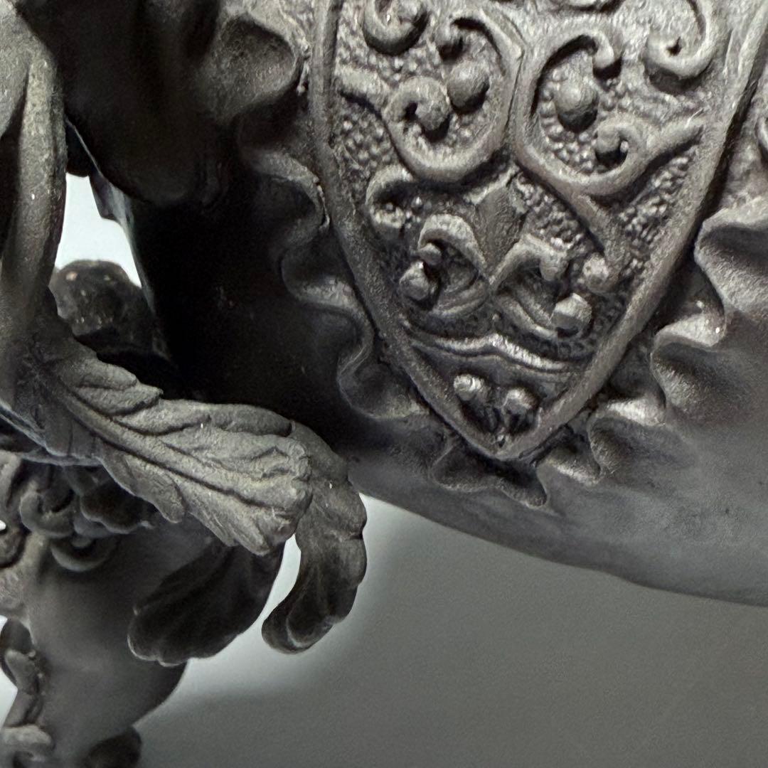 二上常太郎 元威作　蝋型鋳銅　細密細工　鳳凰耳牡丹獅子香炉　造形美　最高位作