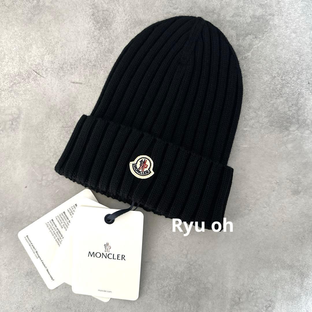 レディース MONCLER モンクレール ブラック ニット帽