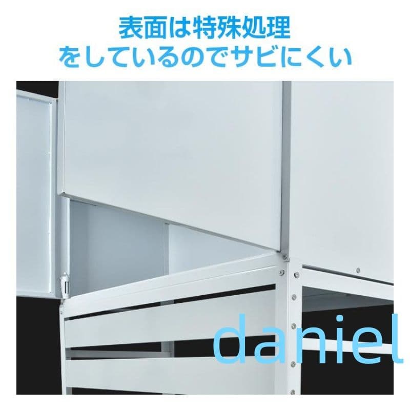 エアコン 室外機 カバー 収納庫付き 鉄製 DIY 物置 日よけ ラック 多肉棚