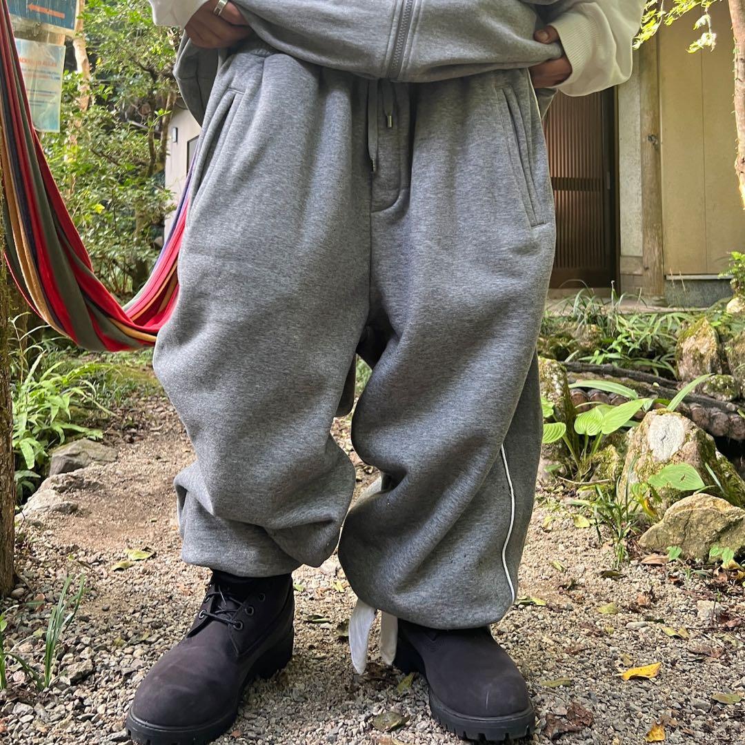 グレー サルエルパンツ スウェット素材