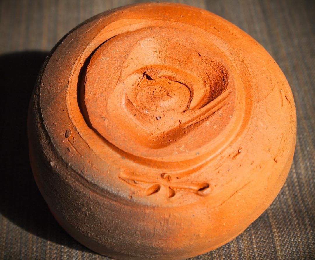 人気作家★中村和樹【師：中村真・中村六郎】★備前【窯変】ぐいのみＡＡ★共箱・布