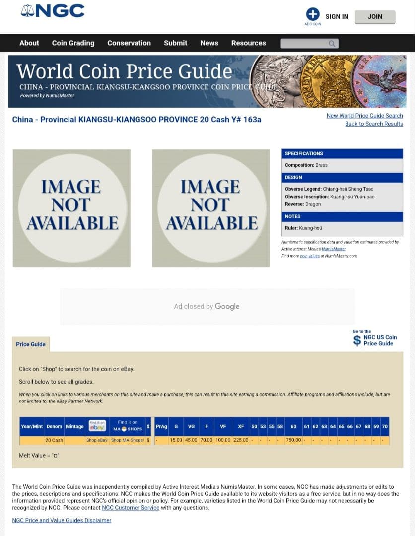 専用品　古銭　中国　光緒元宝　20文　江蘇省　銅貨　　外国　海外　旧硬貨