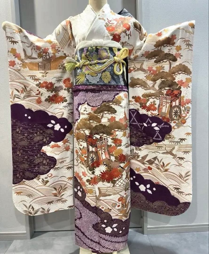 正絹　振袖　単品