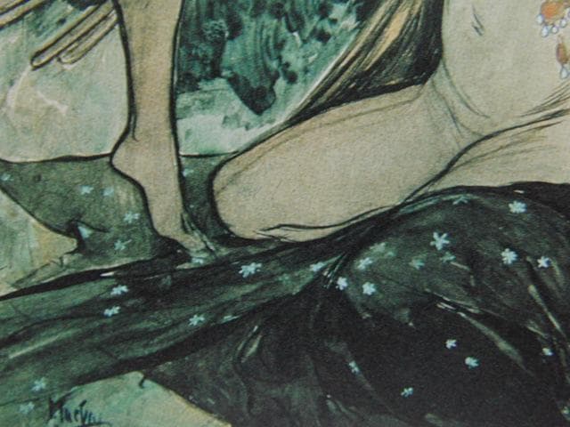 アルフォンス・ミュシャ、夜明け、希少な画集より、新品高級額