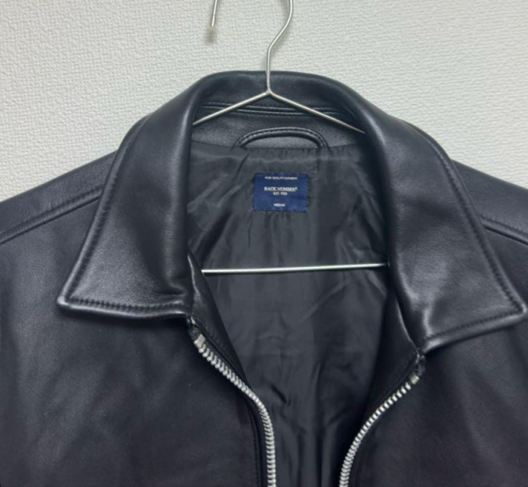美品　BACK NUMBER ライダース ジャケット 羊革 ブラック　M