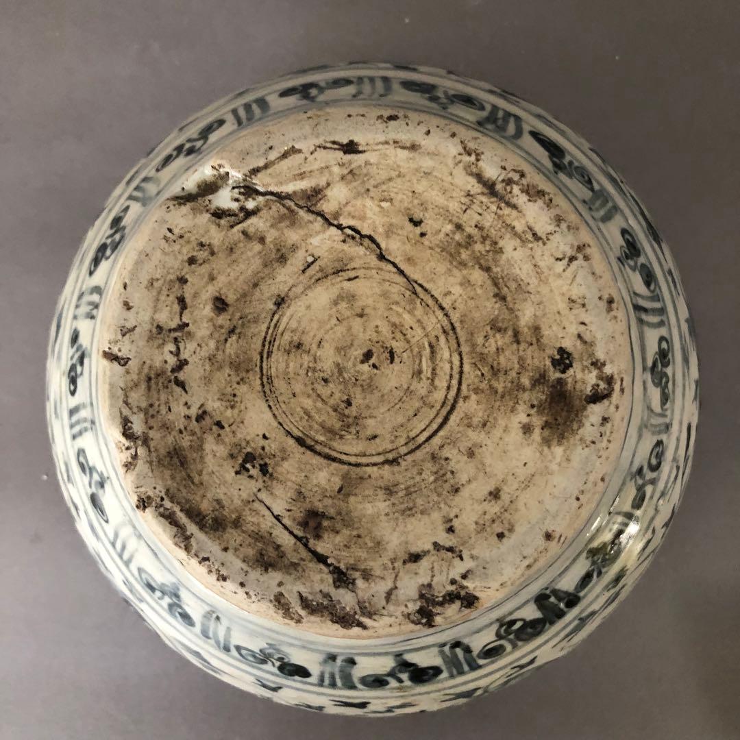 中国骨董　南海古陶　安南　ベトナム　青花染付　壺　花瓶　アンティーク　陶器　中国