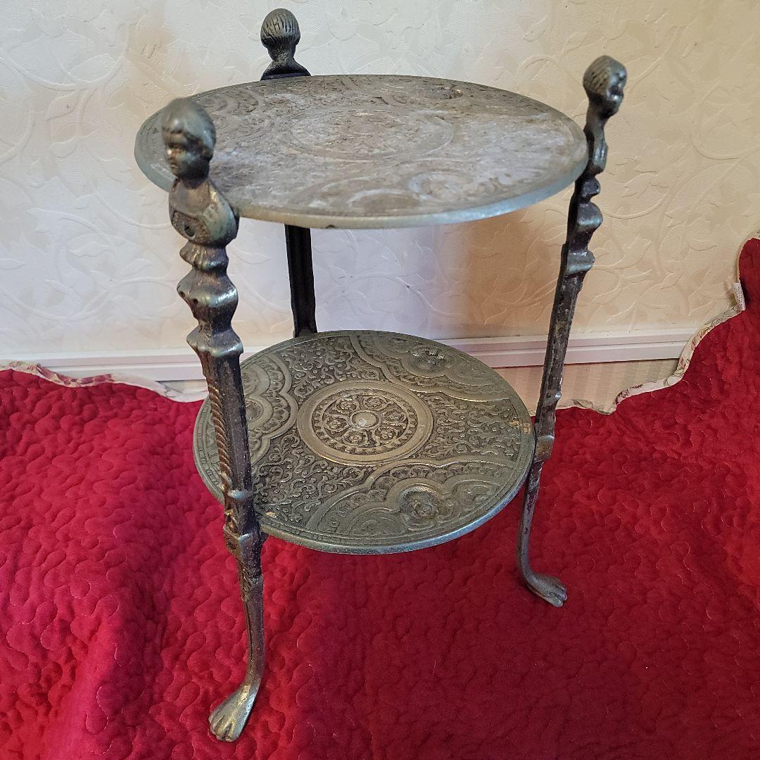 ご契約済みです！　アンティーク-ラック　サイドテーブル　コンソール　花台　真鍮製