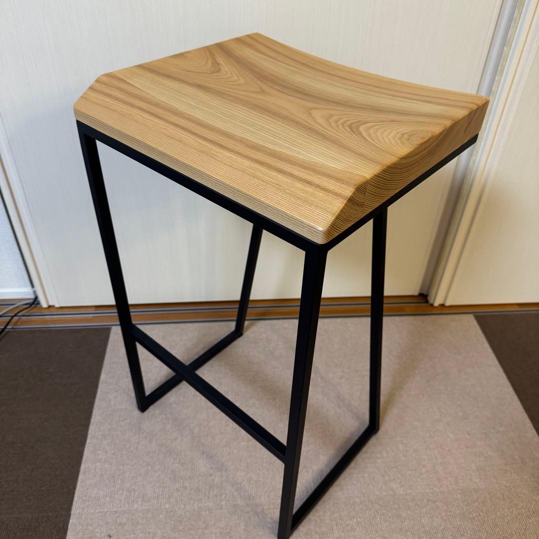 KANADEMONO Novelty-Simple ハイスツール アッシュ無垢