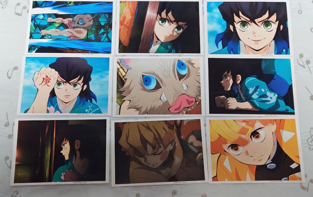 鬼滅の刃 場面写ブロマイドくじ 竈門炭治郎 我妻善逸 嘴平伊之助 57枚セット