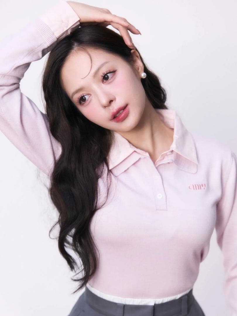 Eimy Istoire ダブルカラーデザインニット PINK FREE 美品