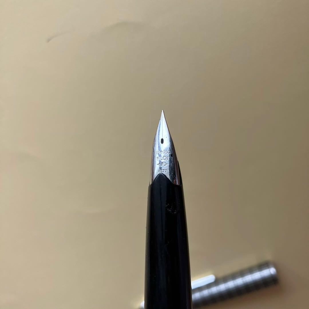 パイロットエリート万年筆18K-750&シャープペンシルセット 蝕刻格子柄