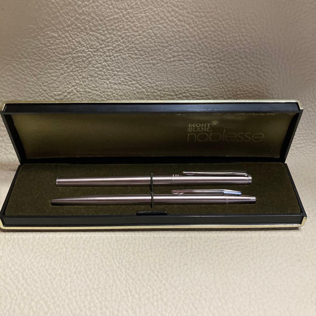 MONT BLANCノブレス万年筆ペン先MB ボールペンセット 後部星マーク欠品