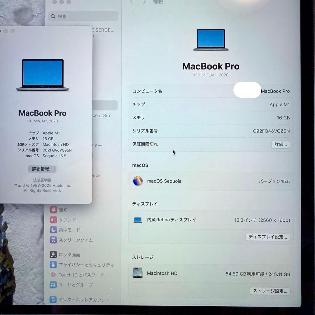 MacBook本体 Apple MacBook Pro M1 256gb