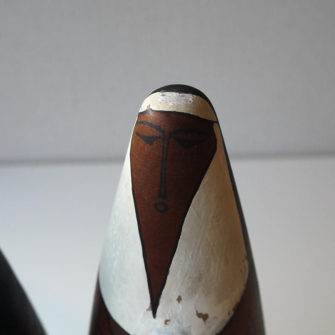 ④ 12.5～30.5cm 根本勲 修道士 シスター こけし 6体まとめ