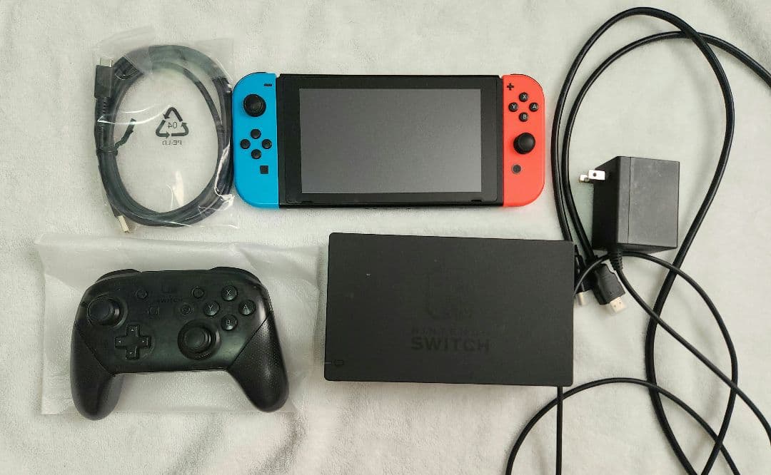 動作確認済 Nintendo Switch 本体セット ジョイコンプロコン充電器