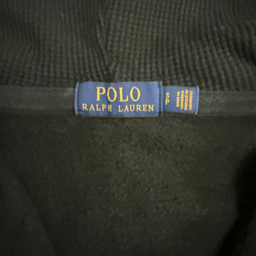 POLO RALPH LAUREN ジップパーカー ブラック 裏ワッフル 裏起毛