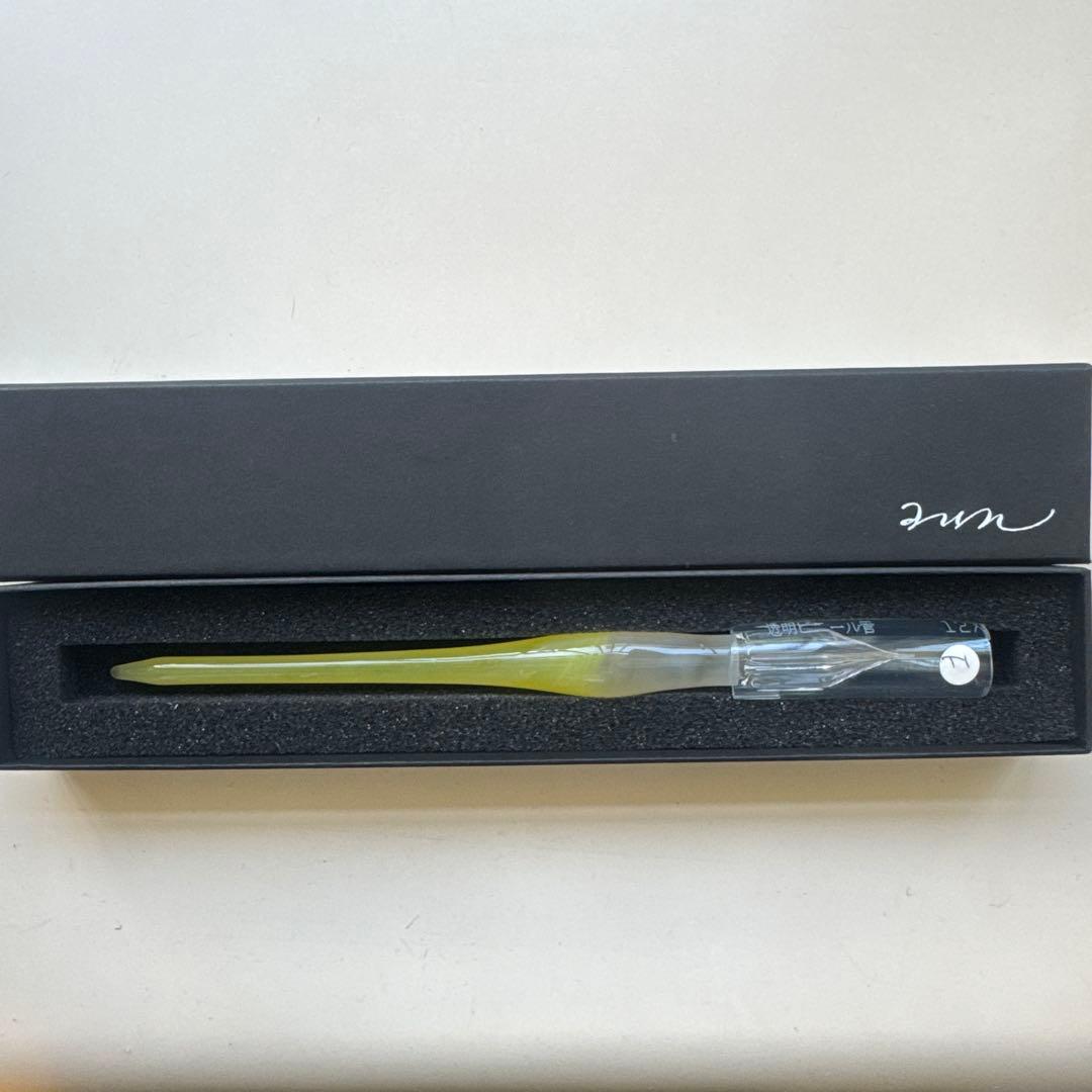 aun ガラスペン 灯す　レモンドロンプ(F) 【新品未使用】