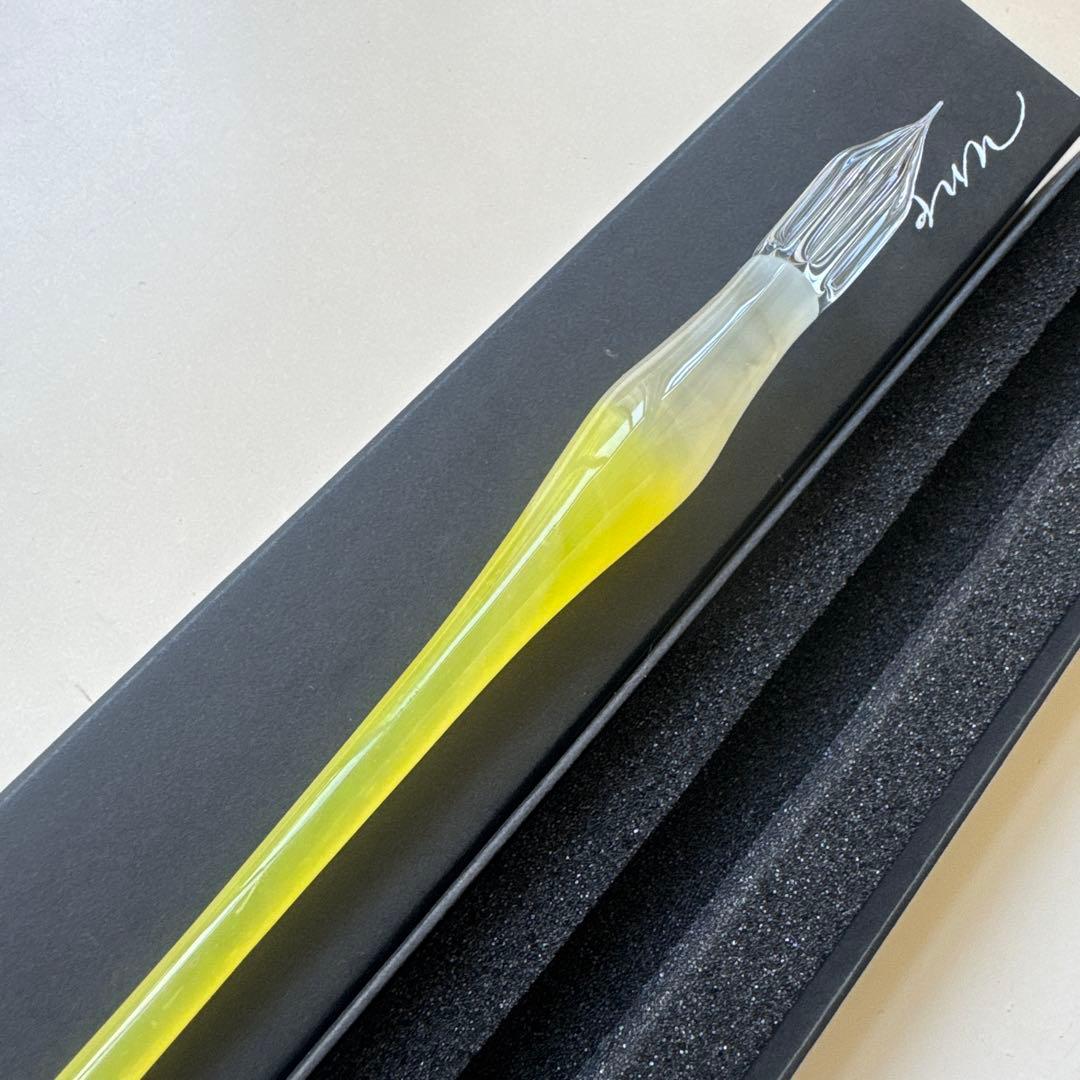 aun ガラスペン 灯す　レモンドロンプ(F) 【新品未使用】