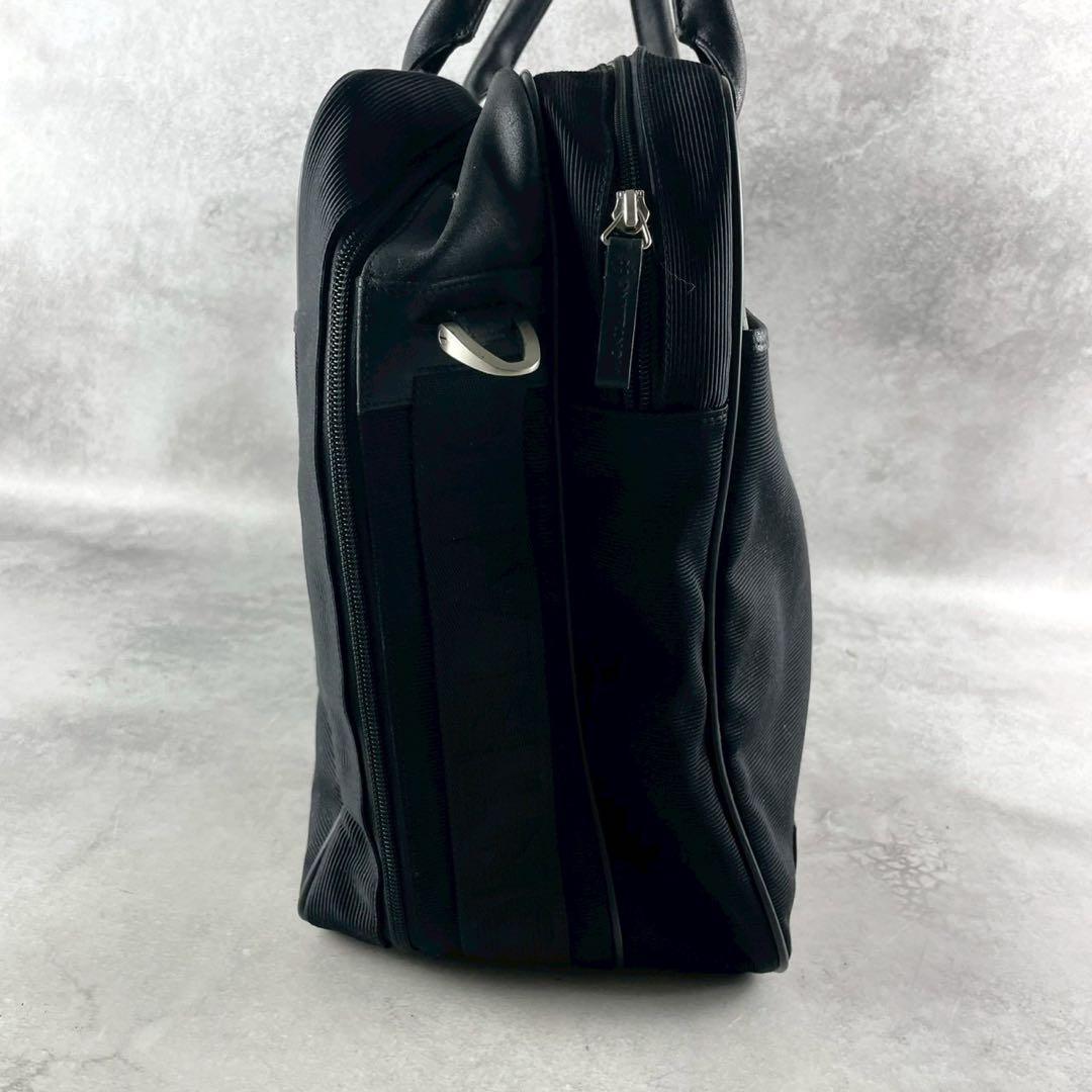 【希少】モンブラン ビジネスバッグ 2way ロゴ金具 レザー キャンバス 黒