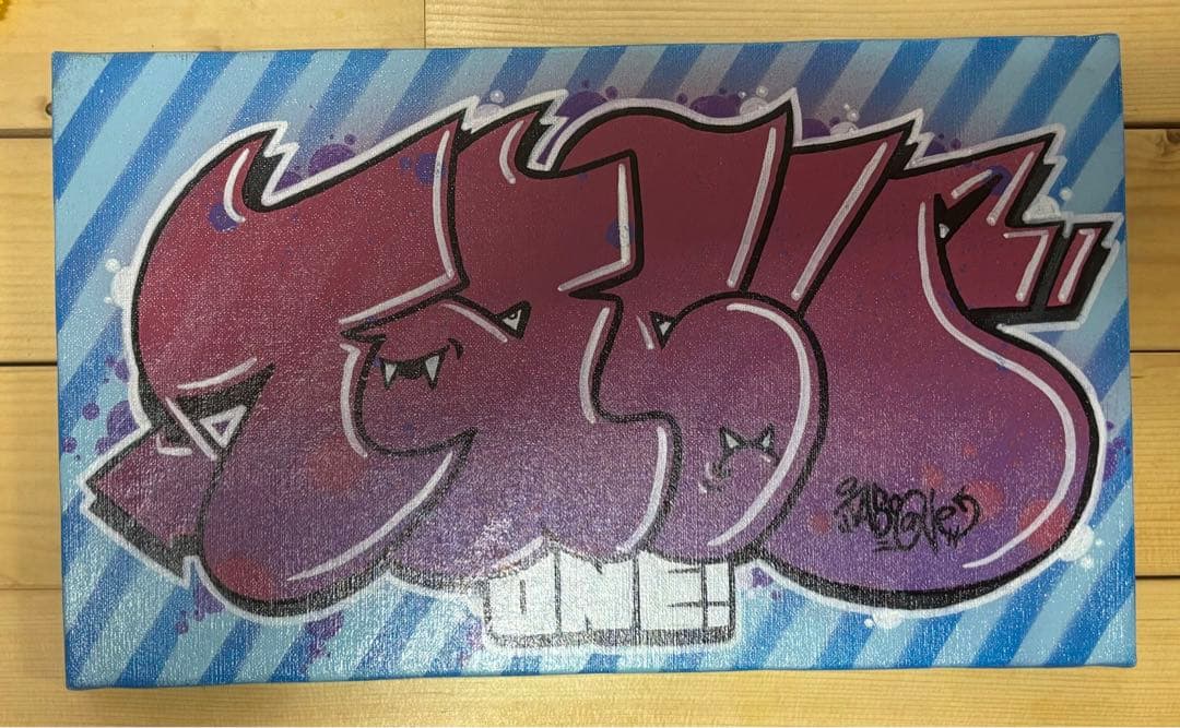 TABOO ONE グラフィティアート M6 木製フレーム付き