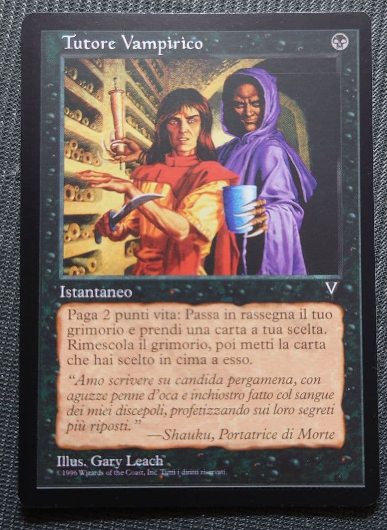 mtg 高騰中 黒枠 初版 吸血の教示者 イタリア語版 vis