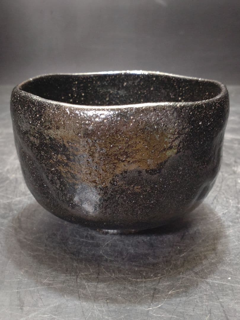 園部玄哉造　黒　茶碗　共箱