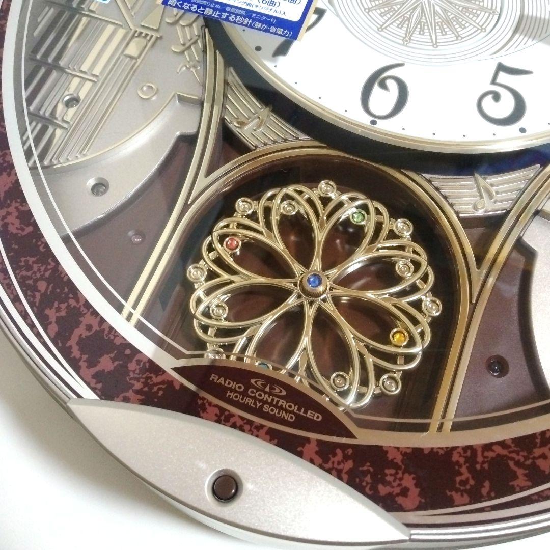 廃盤★ リズム時計 電波からくり時計 スモールワールドノエルN 4MN539RH