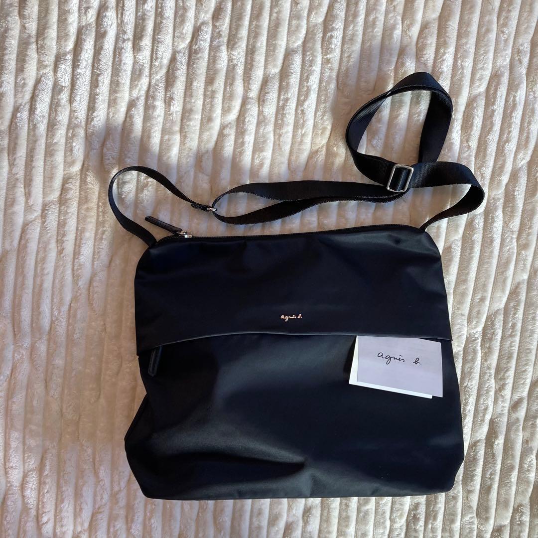【美品•保証書付き】agnès b.（アニエスベー）ショルダーバッグ ブラック
