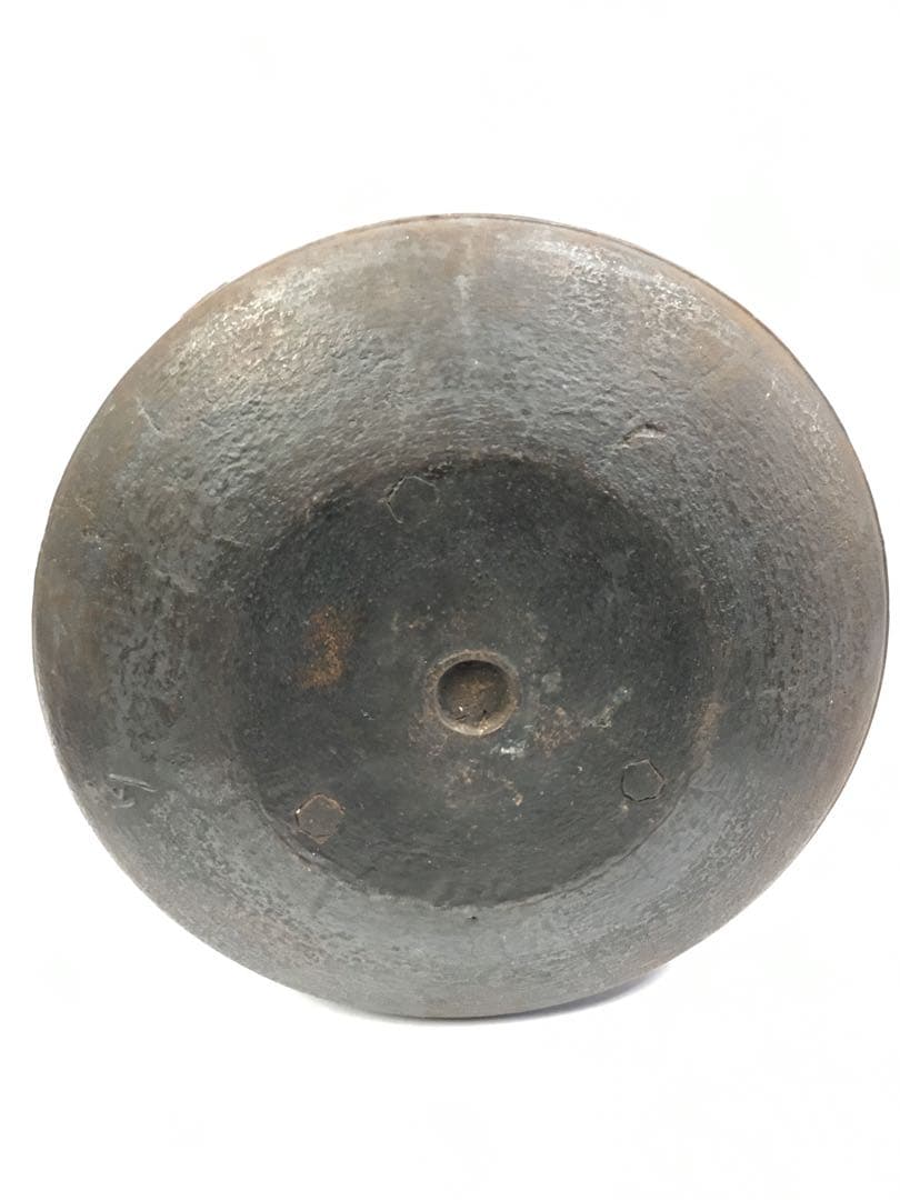 S168筒釜 扇子鐶付 角谷莎村作 茶釜 茶道具 共箱